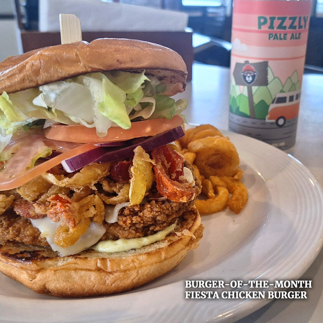 Burger of the Month - Fiesta Chicken Burger - Divots Restaurant - Innisfail, Alberta